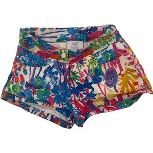 Carolina Zapf New York Multicolor Floral Print Shorts Girls 5Y